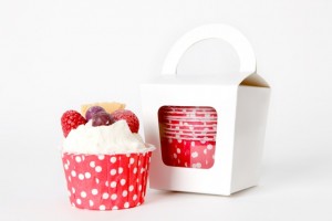 Polka Dot Muffin Cases Red